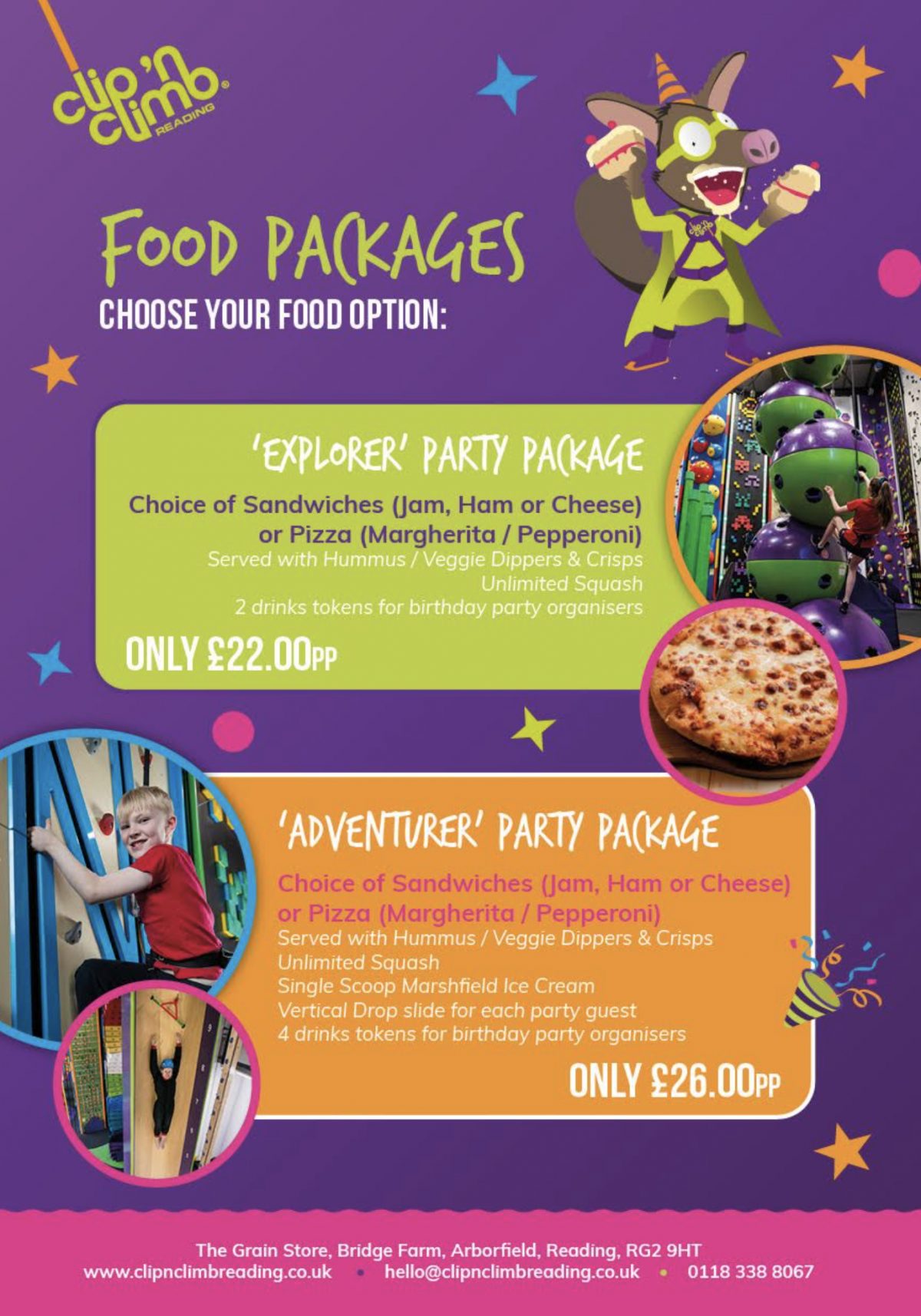 Groups, Parties and Events Clip 'n Climb Reading